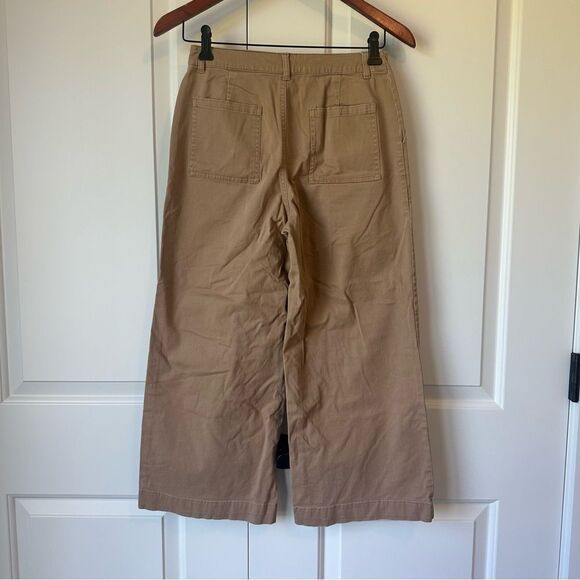 Forever 21 Size S Wide Leg High Rise Cargo Pocket Khaki Pants - Picture 3 of 4